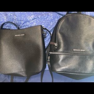 Black Michael Kors Backpack and Purse Set, they come together.